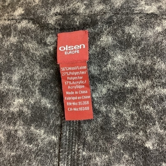 OLSEN WOOL BLEND ANIMAL PRINT BIKER JACKET - Picture 7 of 7